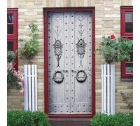 3D Door Mural Stickers Peel and Stick- Retro Iron Gate 80 X 200 Cm -Self-Adhesive Door Decals PVC Removable Waterproof Door Wallpaper Wall Art Decor Sticker - Children's Room Boys and -70865224632314