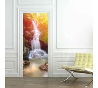 3D Door Mural Stickers Peel and Stick- Trees Waterfall Landscape 95 X 215 Cm -Door Decals Removable Vinyl Waterproof Self-Adhesive Wallpaper Wall Art Decor - Children's Room Boys and Girls-4722391907