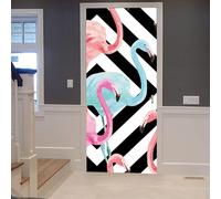 3D Door Photos Cartoon Animals Birds Self Adhesive Door Sticker Poster Wallpaper Mural Art Wall Sticker 90 X 210 Cm for Living Room Bedroom Bathroom Kitchen Office PVC Removable Door D-71136894065531