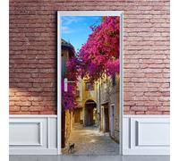 3D Door Poster Self Adhesive Door Sticker Wallpaper Mural Art Wall Sticker Photo Flower Road Landscape 90 X 200 Cm for Living Room Bedroom Bathroom Kitchen Office PVC Removable Door De-48992611081893