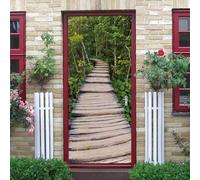 3D Door Poster Self Adhesive Door Sticker Wallpaper Mural Art Wall Sticker Photo Trees Road Landscape 95 X 215 Cm for Living Room Bedroom Bathroom Kitchen Office PVC Removable Door Dec-9620312416613
