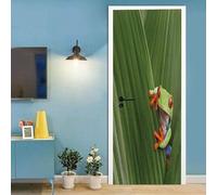 3D Door Sticker Animal Frog Self-Adhesive Mural Home Decoration Wall Stickers Bedroom Living Room Removable Poster Art Stickers- 95 X 215 Cm - Boys and Girls Room Door Photo-6520109421