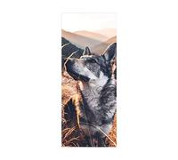 3D Door Sticker Animal Wolf W100 x H200 cm Peel and Stick Self Adhesive Removable Vinyl Door Decals for Home Decor,Door Mural Fridge Sticker Poster Art Wall Paper