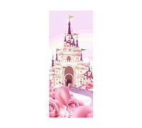 3D Door Sticker Castle Self-Adhesive Mural Home Decoration Wall Stickers Bedroom Living Room Removable Poster Art Stickers-77x200cm