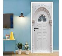 3D Door Sticker Door Pattern Self-Adhesive Mural Home Decoration Wall Stickers Bedroom Living Room Removable Poster Art Stickers-90x200cm