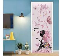 3D Door Sticker Flowers Animals Butterflies 80 X 200 Cm Self-Adhesive Mural Home Decoration Wall Stickers Bedroom Living Room Removable Poster Art Stickers-Boys and Girls Room Door Photo W-9709331806