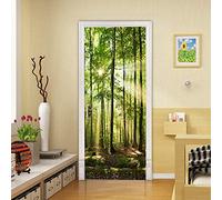 3D Door Sticker Forest Self-Adhesive Mural Home Decoration Wall Stickers Bedroom Living Room Removable Poster Art Stickers-95x215cm