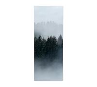 3D Door Sticker Misty Forest W100 x H200 cm Peel and Stick Self Adhesive Removable Vinyl Door Decals for Home Decor,Door Mural Fridge Sticker Poster Art Wall Paper