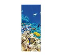 3D Door Sticker Ocean Fish Schools W100 x H200 cm Peel and Stick Self Adhesive Removable Vinyl Door Decals for Home Decor,Door Mural Fridge Sticker Poster Art Wall Paper