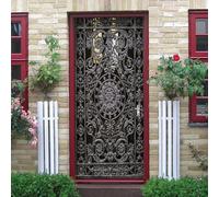 3D Door Sticker Retro Iron Gate Self-Adhesive Mural Home Decoration Wall Stickers Bedroom Living Room Removable Poster Art Stickers - Office Boys and Girls Room Door Photo 90 X 200 Cm -2206768228