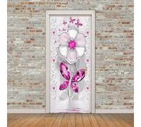 3D Door Sticker Self Adhesive Poster Wallpaper Mural Art Wall Sticker Photo Flowers Animals Butterflies 80 X 200 Cm for Living Room Bedroom Bathroom Kitchen Office PVC Removable Door D-71561883796425