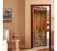 3D Door Sticker Wooden Door Self-Adhesive Mural Home Decoration Wall Stickers Bedroom Living Room Removable Poster Art Stickers-95x215cm