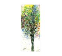 3D Door Stickers Colorful Big Tree Mural Art Sticker Wallpaper Self-Adhesive Decals Removable Vinyl W85 x H205cm