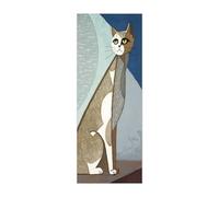 3D Door Stickers for Interior Doors Animal Cat W95 x H215 cm Self Adhesive Wall Art Stickers for Bedroom House Living Bedroom Office Bathroom Home Improvement