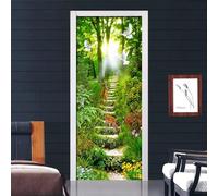 3D Door Stickers for Interior Doors Animal Elk 100 X 215 Cm Vinyl Waterproof Self Adhesive Door Mural Decals for Bedroom Office Bathroom - Children's Room Boys and Girls Room Door Photo-9201174651