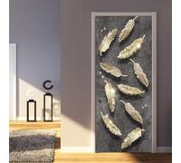 3D Door Stickers for Interior Doors Animal Feathers 100 X 215 Cm Self Adhesive Wallpaper Poster Wall Art Stickers Door Glass Mural for Bedroom House Office Bathroom Boys and Girls Room Doo-5488523753