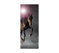 3D Door Stickers for Interior Doors Animal Horse W77 x H200 cm Door Vinyl Waterproof Self Adhesive Door Mural Decals for Bedroom Office Bathroom