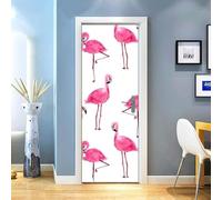 3D Door Stickers for Interior Doors Cartoon Animals Birds 88 X 200 Cm Vinyl Waterproof Self Adhesive Door Mural Decals for Bedroom Office Bathroom - Children's Room Boys and Girls Room-80242993397302