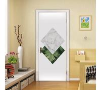 3D Door Stickers for Interior Doors Geometric Marble Texture 90 X 210 Cm Vinyl Waterproof Self Adhesive Door Mural Decals for Bedroom Office Bathroom - Children's Room Boys and Girls Room -9744444863