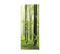 3D Door Stickers for Interior Doors Green Forest W77 x H200 cm Door Vinyl Waterproof Self Adhesive Door Mural Decals for Bedroom Office Bathroom
