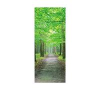 3D Door Stickers for Interior Doors Green Forest W95 x H215 cm Self Adhesive Wall Art Stickers for Bedroom House Living Bedroom Office Bathroom Home Improvement