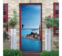 3D Door Stickers for Interior Doors House Landscape 95 X 215 Cm Vinyl Waterproof Self Adhesive Door Mural Decals for Bedroom Office Bathroom - Children's Room Boys and Girls Room Door Phot-6416431408