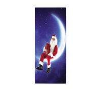 3D Door Stickers for Interior Doors Moon Old Man W100 x H200 cm Door Vinyl Waterproof Self Adhesive Door Mural Decals for Bedroom Office Bathroom
