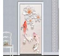 3D Door Stickers for Interior Doors Plants and Flowers 77 X 200 Cm Vinyl Waterproof Self Adhesive Door Mural Decals for Bedroom Office Bathroom - Children's Room Boys and Girls Room Door P-8117918269