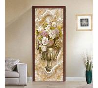 3D Door Stickers for Interior Doors Plants and Flowers 88 X 200 Cm Vinyl Waterproof Self Adhesive Door Mural Decals for Bedroom Office Bathroom - Children's Room Boys and Girls Room Door P-8273027799