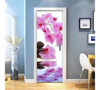 3D Door Stickers for Interior Doors Plants and Flowers Stickers Removable DIY Renovation Wallpaper Bedroom Office Bathroom Home Improvement 95 X 215 Cm - Door Wallpapers - Door Murals - Do-5435396258