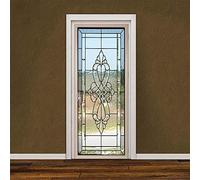 3D Door Stickers for Interior Doors,PVC Self-Adhesive Wall Stickers for Home Decoration 77 * 200Cm Stained Glass Door