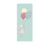 3D Door Stickers for Interior Doors Rabbit Balloon W95 x H215 cm Self Adhesive Wall Art Stickers for Bedroom House Living Bedroom Office Bathroom Home Improvement
