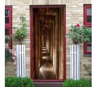 3D Door Stickers for Interior Doors Removable Vinyl 2Pcs Self Adhesive Door Murals Stickers Corridor View Waterproof DIY Living Room Nursery Restaurant 88 X 200 Cm - Boy Girl Room Door-62290040015057