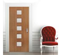 3D Door Stickers for Interior Doors Retro Wood Grain 85 X 215 Cm Vinyl Waterproof Self Adhesive Door Mural Decals for Bedroom Office Bathroom - Children's Room Boys and Girls Room Door Pho-7268037031