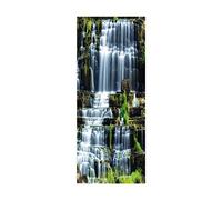 3D Door Stickers for Interior Doors Waterfall Mountain W95 x H215 cm Self Adhesive Wall Art Stickers for Bedroom House Living Bedroom Office Bathroom Home Improvement