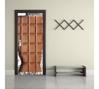 3D Door Stickers Mural,Vinyl Self-Adhesive Door Wallpaper Waterproof Removable Chocolate 88 X 200 Cm Door Wall Stickers for Interior Doors Home Office Decoration - Boys and Girls Room -51283432674410