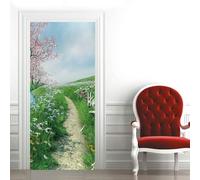 3D Door Stickers Mural Wallpaper PVC Art Sticker Removable Self Adhesive Wall Gallery Decal for Home Office Decoration Plants and Flowers Road Landscape 90 X 210 Cm - Door Art Kids Room Do-9560633034