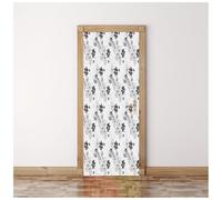 3D Door Stickers Murals Black and White Floral Simplicity 90X200Cm Creative 3D Wall Self Adhesive Sticker Decal Removable Waterproof Mural Poster Bedroom Living Room Bathroom House Office Art Decor