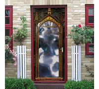 3D Door Stickers Murals European Sci-Fi Scene 77X200Cm Creative 3D Wall Self Adhesive Sticker Decal Removable Waterproof Mural Poster Bedroom Living Room Bathroom Home Office Art Decor