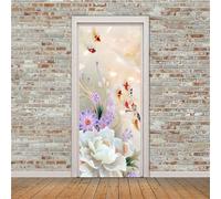 3D Door Wall Sticker 3D Visual Door Sticker Flowers Animals Butterflies Wallpaper Poster Decorative Waterproof Sticker Self Adhesive Removable Home Art Decal 100 X 215 Cm - Boy Girl Room D-8968011337