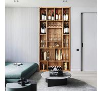3D Door Wallpaper Self-Adhesive Door Poster Vintage Wine Rack Wine Bar 80X200 Cm - Door Mural Door Sticker Art Door Decor - Waterproof Door Poster for Living Room Bedroom Children's Room Door Photo