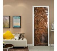 3D Door Wallpaper Trees Road Landscape Self Adhesive Door Sticker Poster Mural Art Wall Sticker Photo 90 X 210 Cm for Living Room Bedroom Bathroom Kitchen Office PVC Removable Door Dec-89783814842968