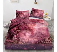 3D Double-sided printing Duvet Cover Cherry Blossom Trees Printed Luxury Duvet Cover Set Aesthetic Quilt Cover Bedroom Collection 3Pcs Double Size(200 x 200 cm )