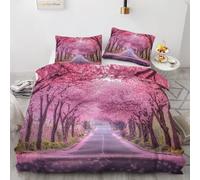 3D Double-sided printing Duvet Cover Cherry Blossom Trees Printed Luxury Duvet Cover Set Cherry Blossoms Quilt Cover Bedroom Collection 3Pcs King Size(220 x 230 cm )