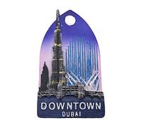 3D Downtown Dubai Refrigerator Magnet Tourist Travel Souvenirs Handmade Resin Craft Magnetic Stickers Home Kitchen Decoration Fridge Magnet Collection Gift
