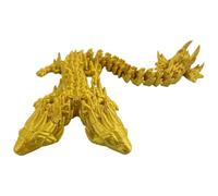 3D Dragon - 3D Printed Dragon | Double Head Crystal Wyrm Fidget Toy | Flexible Articulated Snake, Model Ornament with Twistable Body, Movable Joints, Executive Desk for Home Office