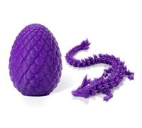 BZQCPLX 3D Dragon Egg Articulating Gemstone,Crystal Dragon Figurine,3D Printed Dragons,Articulated Dragon,Removable Mystery Dragon Egg Toy Dragon,for Kids and Adults Home Decor Desk Decor (F)