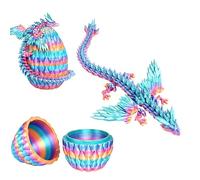 3D Dragon Eggs with Dragon Inside, Randomly Colored 3D Dragon Egg, 3D Printed Dragon with Wings, Ideal for Creative Play and Desk Decoration, Collectible Birthdays Gift