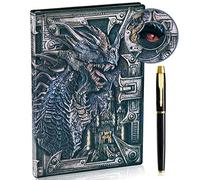 3D Dragon Embossed Journal Writing Notebook with Pen Set,Hardcover DND Journal Handmade Daily Notepad Travel Diary,RPG Accessories Gift for Men Women