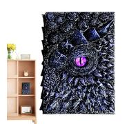 3D Dragon Eye Diary - Resin Hardcover 15.5 x 18.8 cm | Engraved Notebook | Vintage Antique Writing Sketching Fantasy Notepad Accessories Device Equipment Technology Part Set Pro Art Kit Gift
